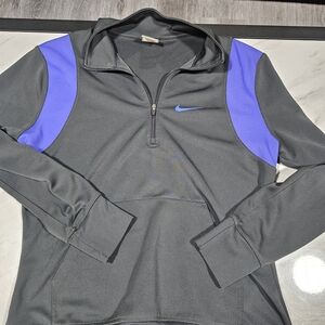 Womens Gray and Blue Performance Jacket
